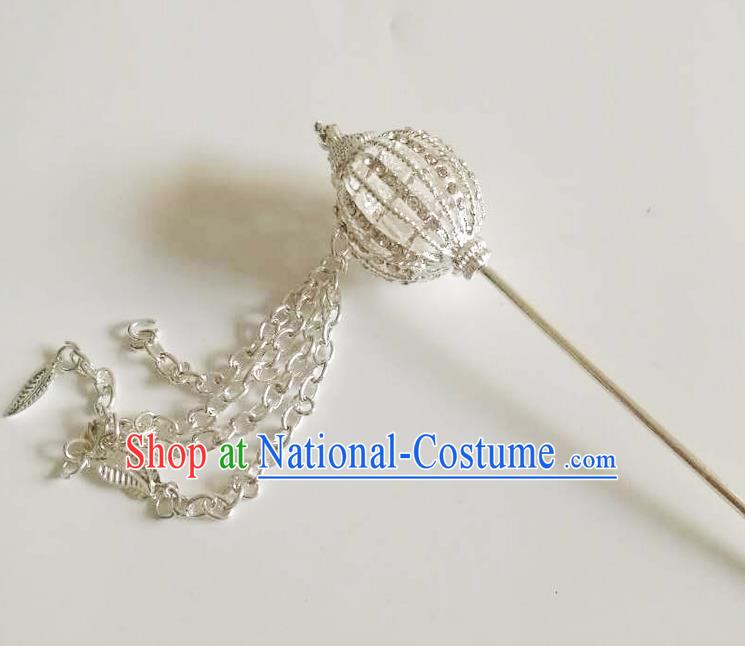 Traditional Thailand Ancient Handmade Hair Accessories, Traditional Thai China Dai Nationality Hairpins Crystal Hair Stick Headpiece for Women