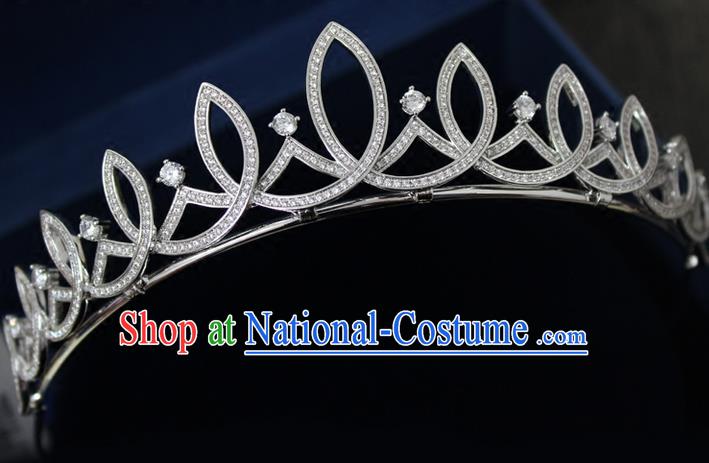 Top Grade Handmade Wedding Bride Hair Accessories Crystal Headwear, Traditional Baroque Royal Crown Wedding Headpiece for Women