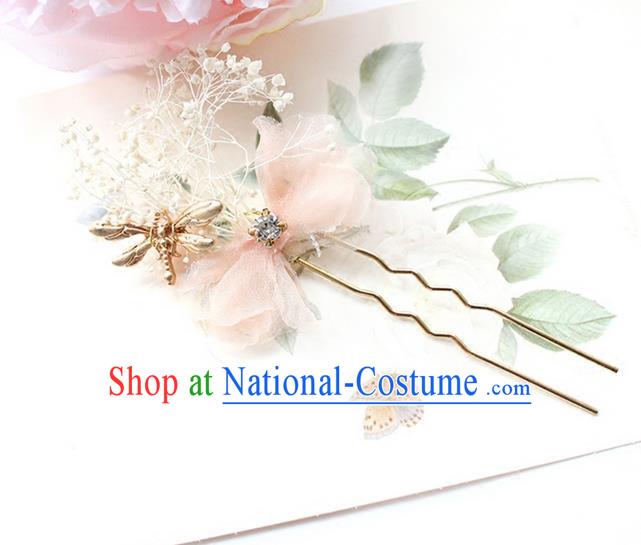 Top Grade Handmade Wedding Bride Hair Accessories Hairpin, Traditional Princess Baroque Feather Hair Claw Headpiece for Women