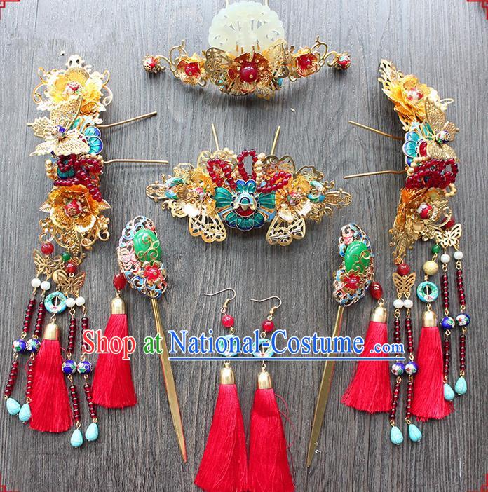 Chinese Ancient Style Hair Jewelry Accessories Hairpins Headwear Headdress Hair Fascinators for Women