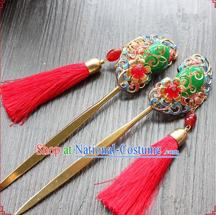 Chinese Ancient Style Hair Jewelry Accessories Hairpins Headwear Headdress Hair Fascinators for Women