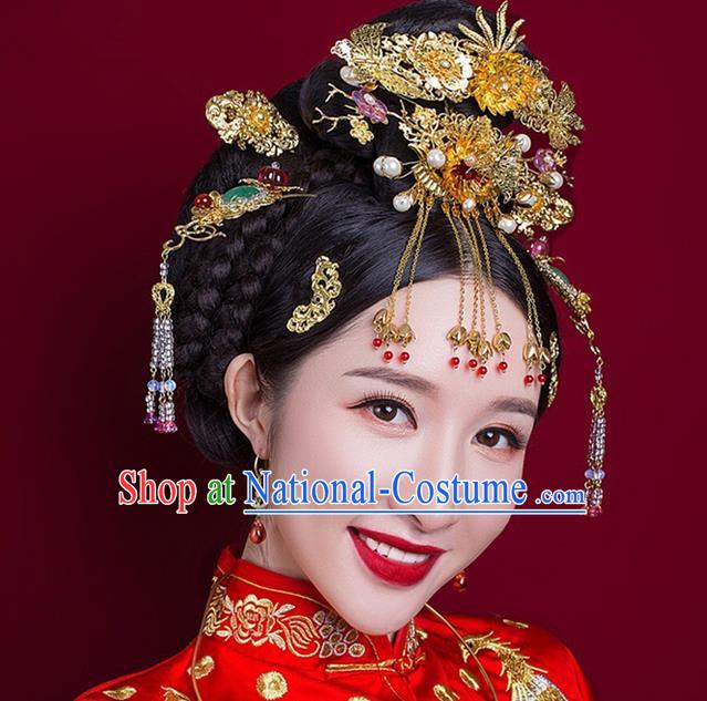 Chinese Ancient Style Hair Jewelry Accessories Hairpins Headwear Headdress Hair Fascinators for Women