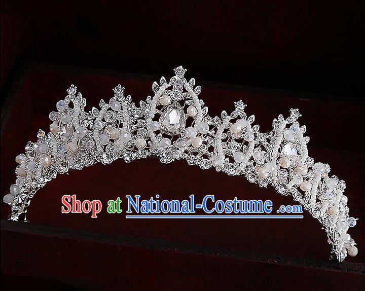 Top Grade Handmade Wedding Hair Accessories Bride Princess Crystal Imperial Crown, Traditional Baroque Royal Crown Wedding Headwear for Women