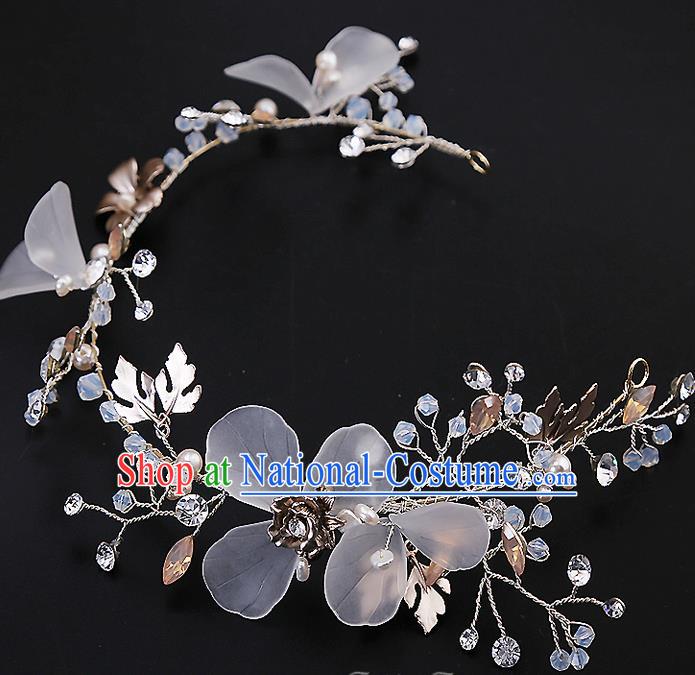 Top Grade Handmade Wedding Dragonfly Hair Accessories Bride Hair Clip, Traditional Baroque Princess Hair Clasp Headband Headdress for Women