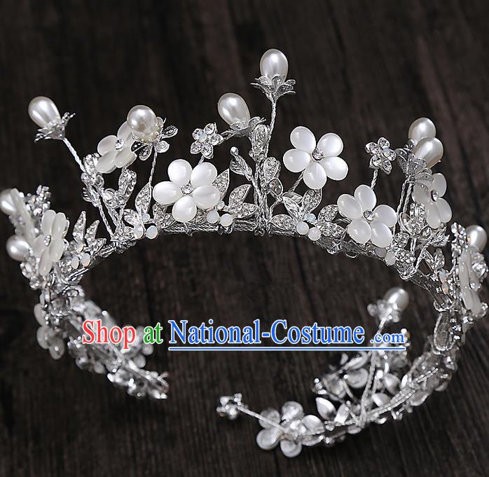 Top Grade Handmade Wedding Hair Accessories Bride Princess Imperial Crown Hair Clip, Traditional Baroque Royal Crown Wedding Headwear for Women