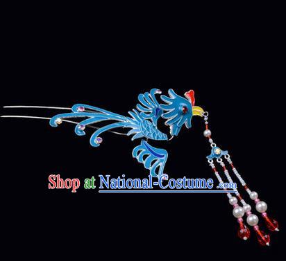 Top Grade Chinese Ancient Peking Opera Hair Accessories Diva Phoenix Hairpins Step Shake, Traditional Chinese Beijing Opera Hua Tan Hair Clasp Head-ornaments