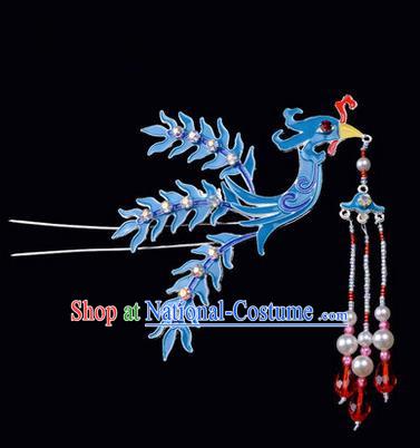 Top Grade Chinese Ancient Peking Opera Hair Accessories Diva Phoenix Hairpins Step Shake, Traditional Chinese Beijing Opera Hua Tan Hair Clasp Head-ornaments