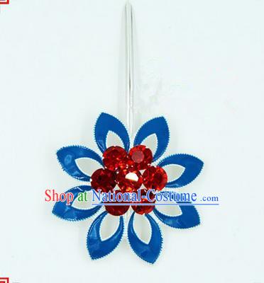 Top Grade Chinese Ancient Peking Opera Hair Accessories Diva Crystal Hairpins, Traditional Chinese Beijing Opera Hua Tan Hair Clasp Head-ornaments