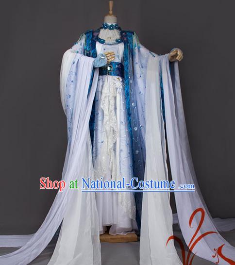 Traditional Chinese Tang Dynasty Imperial Princess Costume, Elegant Hanfu Cosplay Nobility Lady Clothing Ancient Chinese Royal Dance Dress for Women