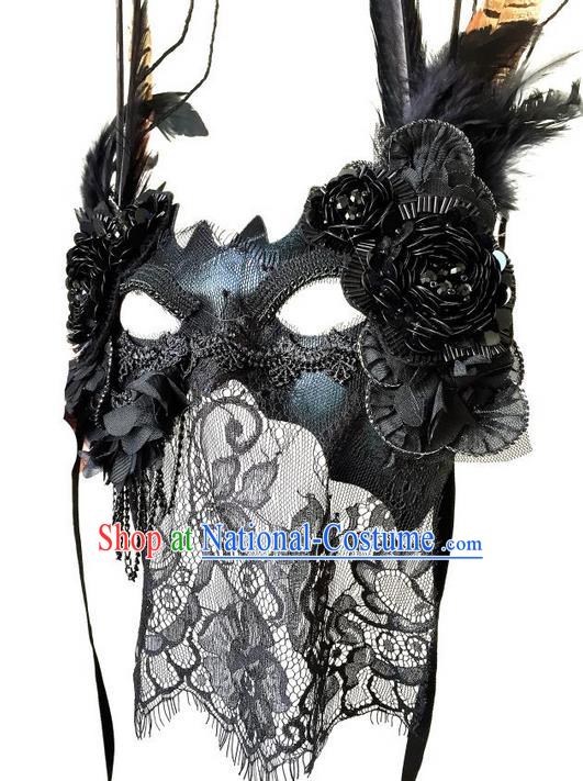 Top Performance Catwalks Headwear Halloween Cosplay Hair Accessories Mask