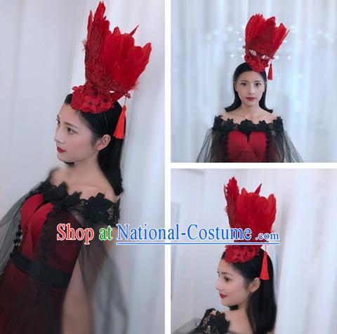 Top Performance Catwalks Headwear Halloween Cosplay Hair Accessories Mask