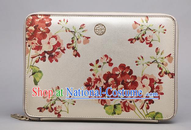 Traditional Handmade Asian Chinese Element Printing Wallet National Handbag Purse for Women