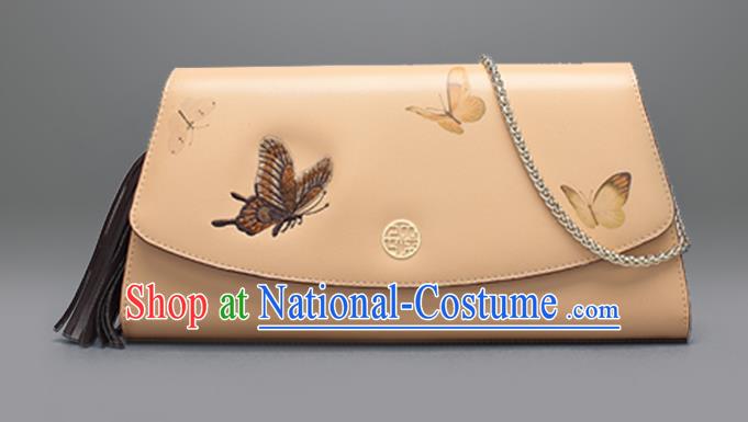 Traditional Handmade Asian Chinese Element Embroidery Butterfly Wallet National Handbag Purse for Women