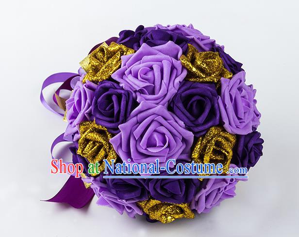 Top Grade Classical Wedding Silk Flowers Bride Emulational Wrist Flowers Bridesmaid Bracelet Flowers