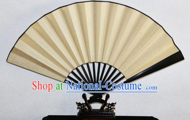 Traditional Chinese Handmade Crafts Xuan Paper Folding Fan, China Classical Art Paper Sensu Codiaeum Fan Hanfu Fans for Men