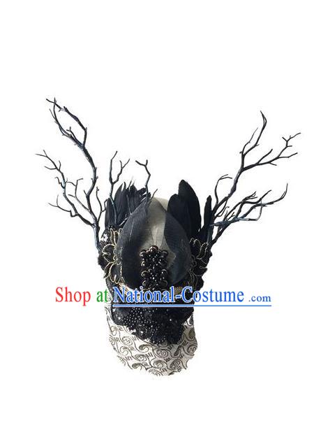 Top Performance Catwalks Headwear Halloween Cosplay Hair Accessories Mask