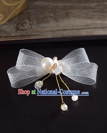 Traditional Handmade Chinese Ancient Classical Wedding Hair Accessories Bride Bowknot Hair Stick, China Princess Hairpins Headwear for Women