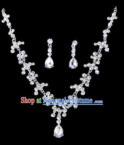 Top Grade Handmade Chinese Classical Jewelry Accessories Baroque Style Crystal Necklace and Earrings for Women