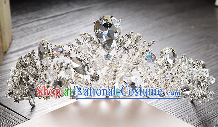 Top Grade Handmade Chinese Classical Hair Accessories Baroque Style Crystal Royal Crown, Hair Sticks Hair Jewellery Hair Clasp for Women