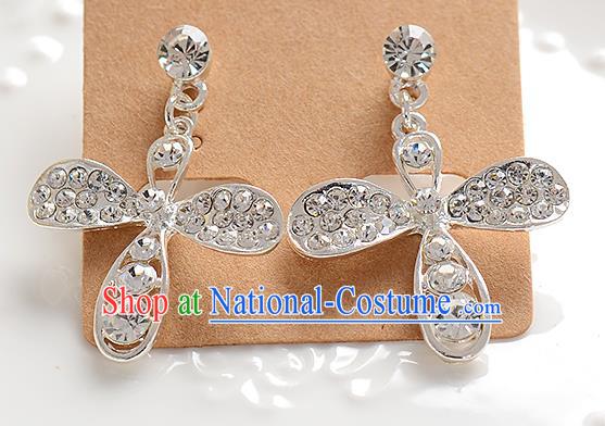 Top Grade Handmade Chinese Classical Jewelry Accessories Baroque Style Crystal Wedding Earrings Bride Eardrop for Women