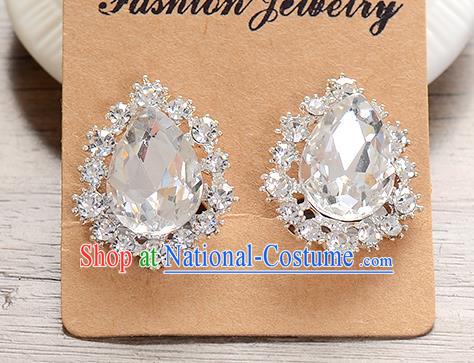 Top Grade Handmade Chinese Classical Jewelry Accessories Baroque Style Ear Stud Crystal Wedding Earrings Bride Eardrop for Women