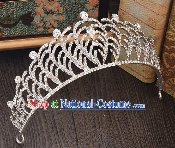 Top Grade Handmade Hair Accessories Baroque Style Wedding Crystal Royal Crown, Bride Princess Hair Kether Jewellery Imperial Crown for Women