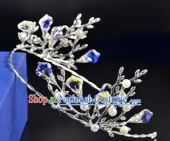 Top Grade Handmade Hair Accessories Baroque Style Wedding Crystal Royal Crown, Bride Princess Hair Kether Jewellery Imperial Crown for Women