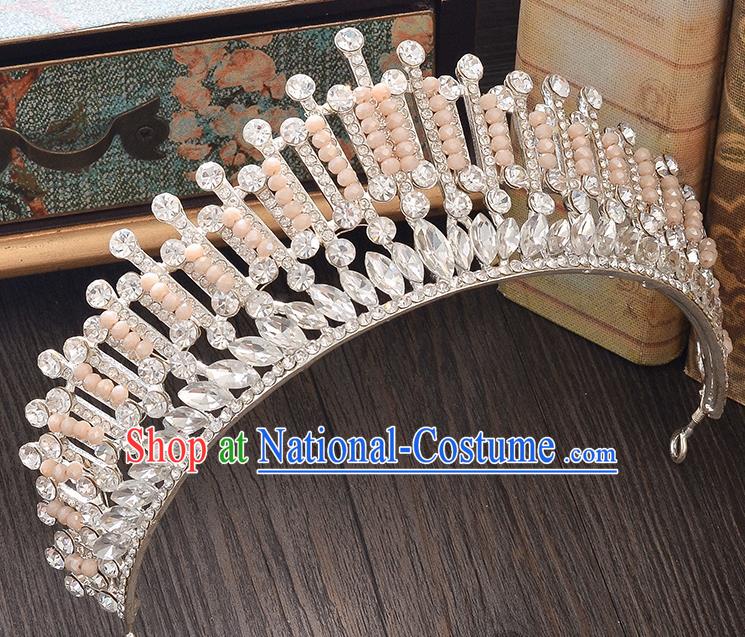 Top Grade Handmade Hair Accessories Baroque Style Wedding Princess Full Dress Crystal Beads Royal Crown, Bride Toast Hair Kether Jewellery Imperial Crown for Women