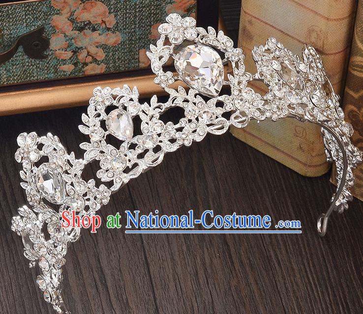 Top Grade Handmade Hair Accessories Baroque Style Wedding Princess Full Dress Crystal Royal Crown, Bride Toast Hair Kether Jewellery Imperial Crown for Women