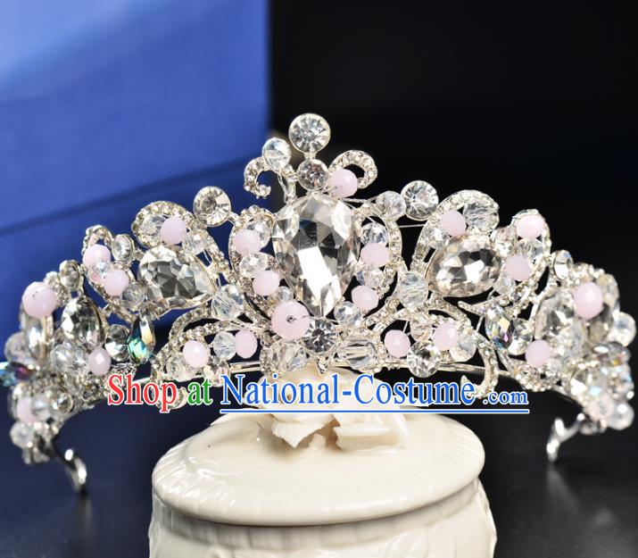 Top Grade Handmade Hair Accessories Baroque Style Palace Princess Wedding Crystal Vintage Round Royal Crown, Bride Hair Kether Jewellery Imperial Crown for Women