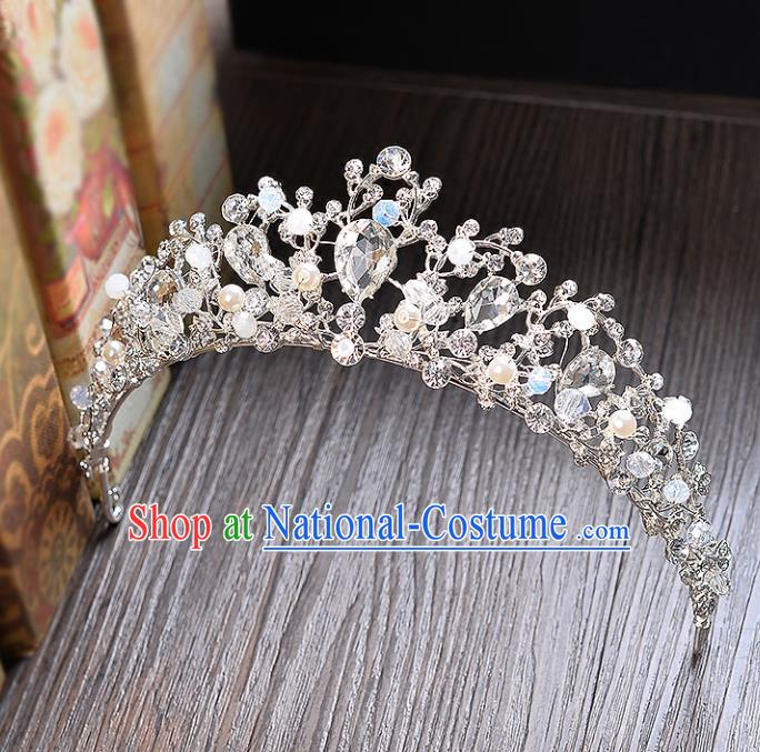 Top Grade Handmade Hair Accessories Baroque Style Princess Full Dress Crystal Royal Crown, Bride Wedding Hair Kether Jewellery Imperial Crown for Women