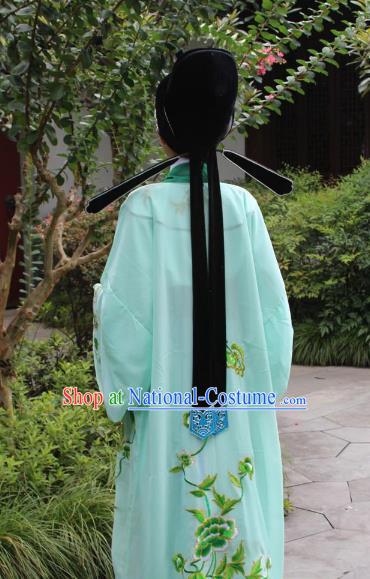 Traditional China Beijing Opera Costume Gifted Scholar Embroidered Robe and Hat Ancient Chinese Peking Opera Embroidery Clothing