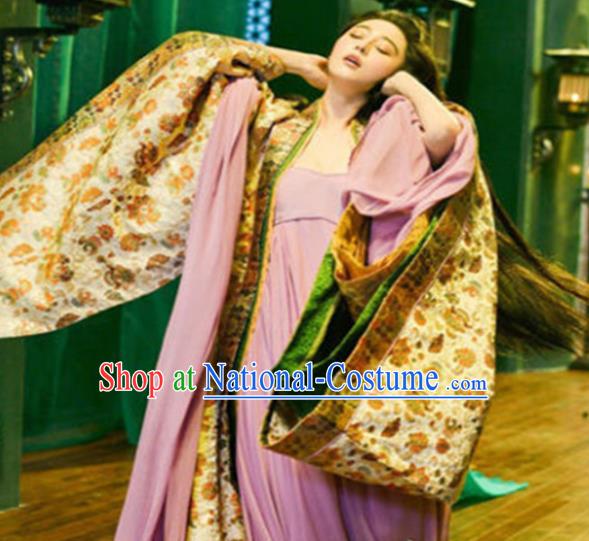 Traditional Ancient Chinese Costume Imperial Consort Dress, Elegant Hanfu Clothing Chinese Tang Dynasty Imperial Concubine Embroidered Clothing for Women