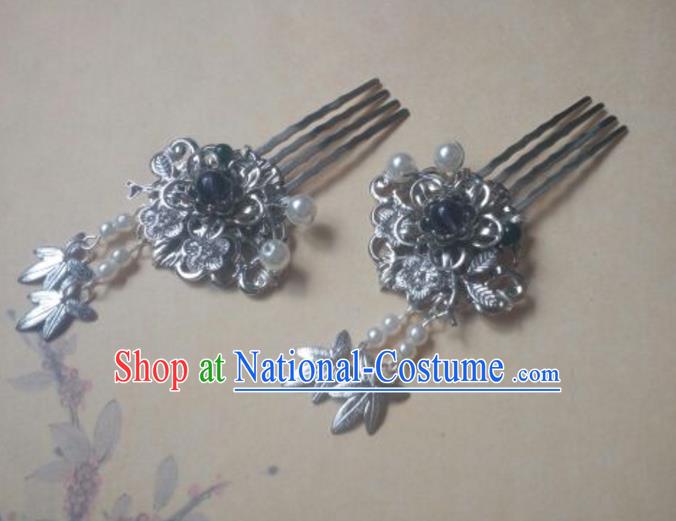 Traditional Handmade Chinese Ancient Classical Palace Lady Hair Accessories Hanfu Hair Comb, Hair Fascinators Hairpins for Women