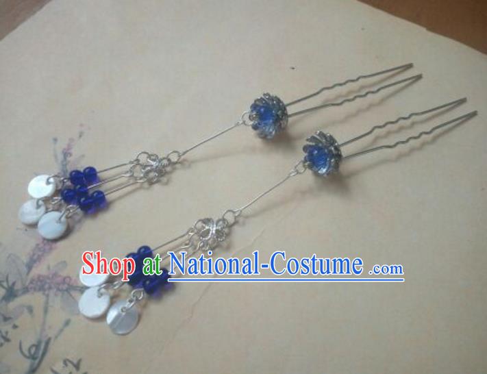 Traditional Handmade Chinese Ancient Classical Hanfu Hair Accessories Palace Lady Tassel Step Shake, Princess Headpiece Hairpins Hair Fascinators for Women