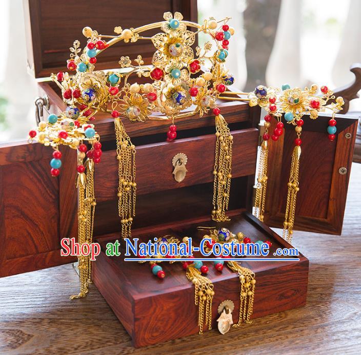 Chinese Hair Jewelry Accessories Hairpins Headwear Headdress Hair Crown for Women