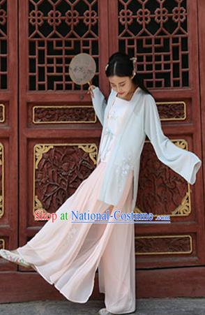 Traditional Chinese Ancient Young Lady Costume, Asian China Song Dynasty Princess Embroidered BeiZi and Skirt Clothing for Women