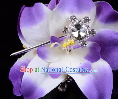 Traditional Beijing Opera Diva Hair Accessories Crystal Hair Stick, Ancient Chinese Peking Opera Hua Tan Hairpins