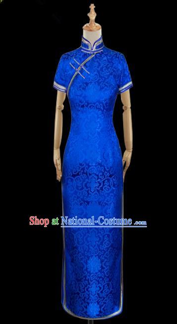 Traditional Chinese National Cheongsam Costume Elegant Hanfu Embroidery Chirpaur Blouse Cheong-sam Qipao Clothing for Women