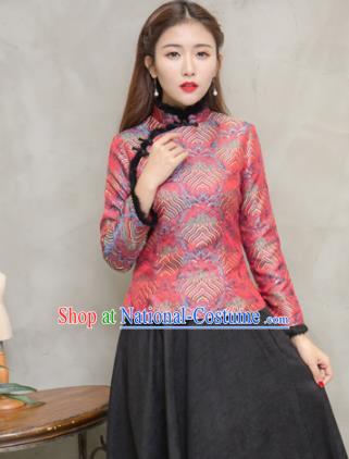 Traditional Ancient Chinese Young Women Cheongsam Dress Republic of China Tangsuit Stand Collar Blouse Dress Tang Suit Clothing