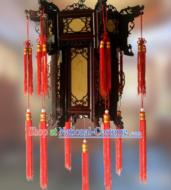 Traditional Chinese Handmade Sheepskin Lantern Classical Palace Lantern China Wood Carving Ceiling Palace Lamp