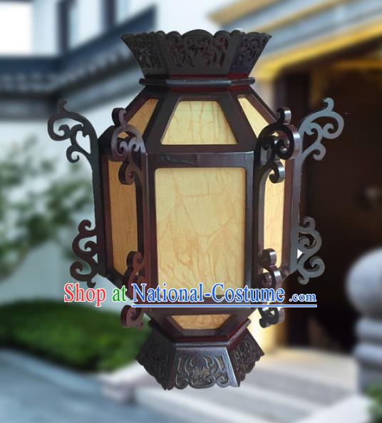 Traditional Chinese Handmade Sheepskin Lantern Classical Wood Palace Lantern China Ceiling Palace Lamp