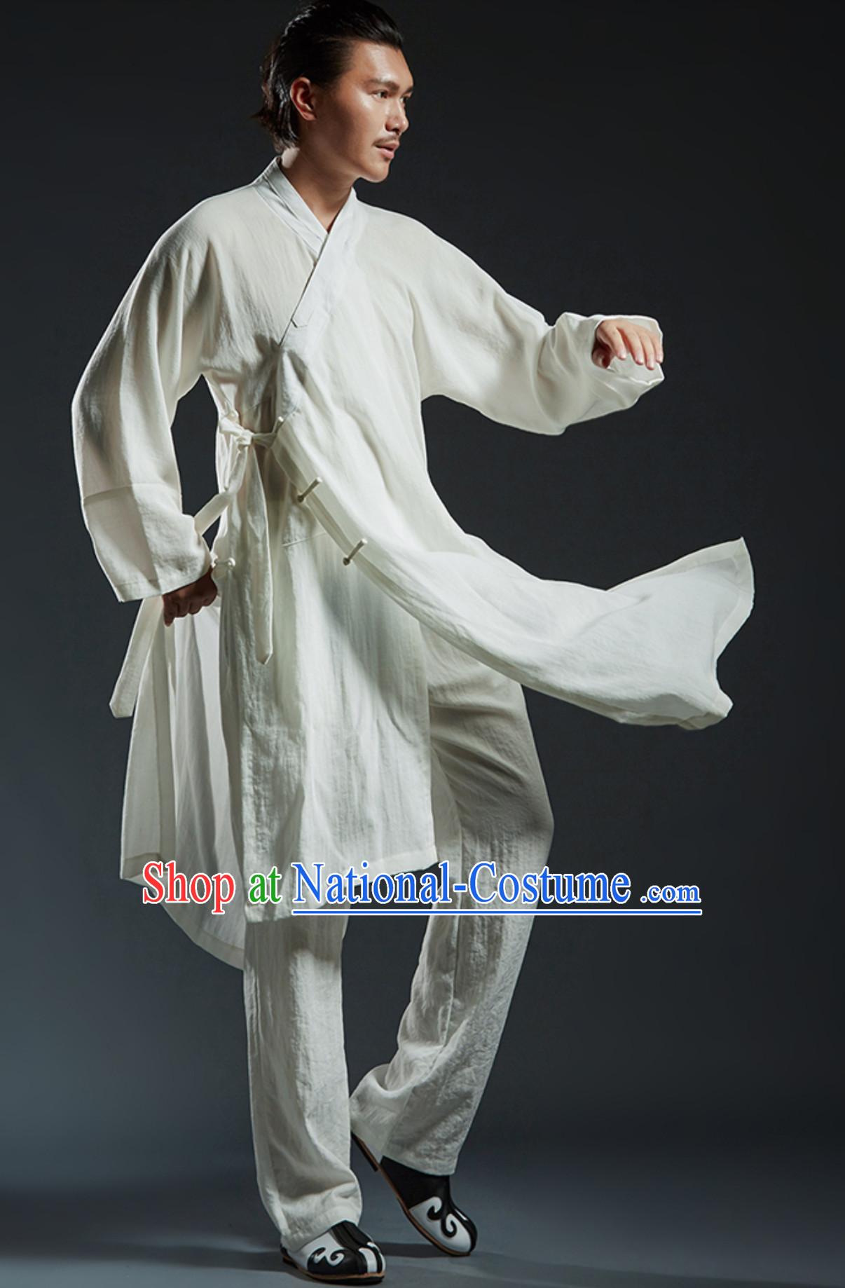 Chinese Classical Tai Chi Wushu Martial Arts Uniform Clothing Complete Set for Men Women Kids