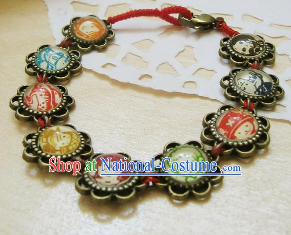 Traditional Handmade Chinese Ancient Classical Accessories Crystal Bracelets for Women