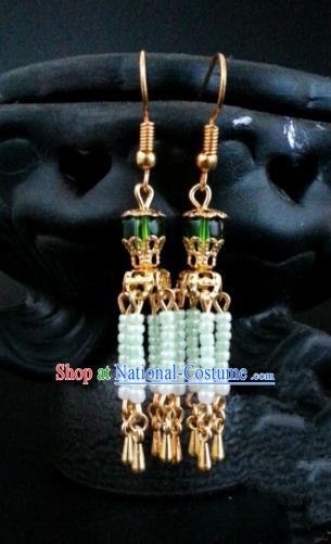 Asian Chinese Traditional Handmade Jewelry Accessories Princess Tassel Eardrop Hanfu Classical Earrings for Women