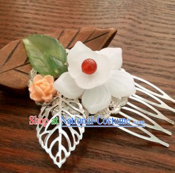 Traditional Handmade Chinese Classical Hair Accessories Flower Hair Comb Hairpins for Women