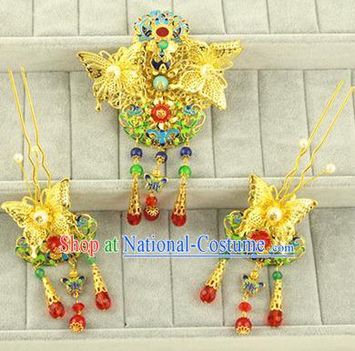 Asian Chinese Handmade Classical Hair Accessories Palace Lady Hairpins for Women