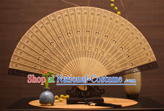 Traditional Chinese Crafts Sandalwood Folding Fan Sandal Fans for Women