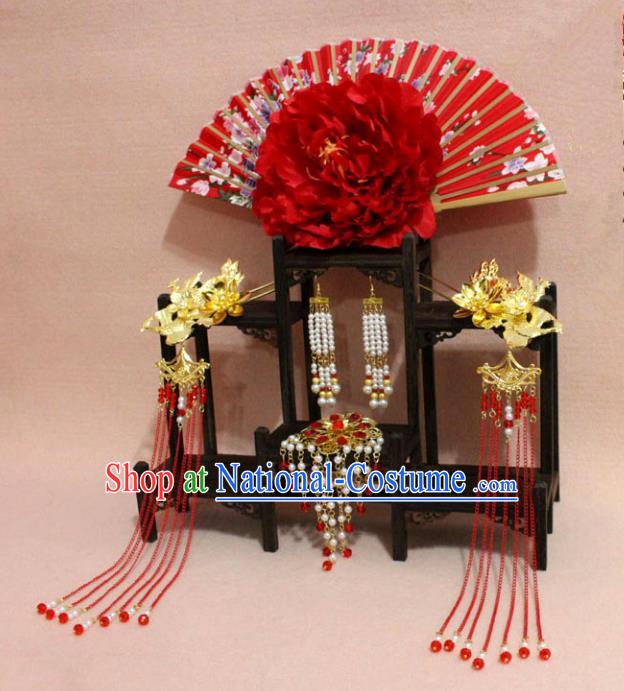 Chinese Ancient Style Hair Jewelry Accessories Cosplay Hairpins Headwear Headdress for Women