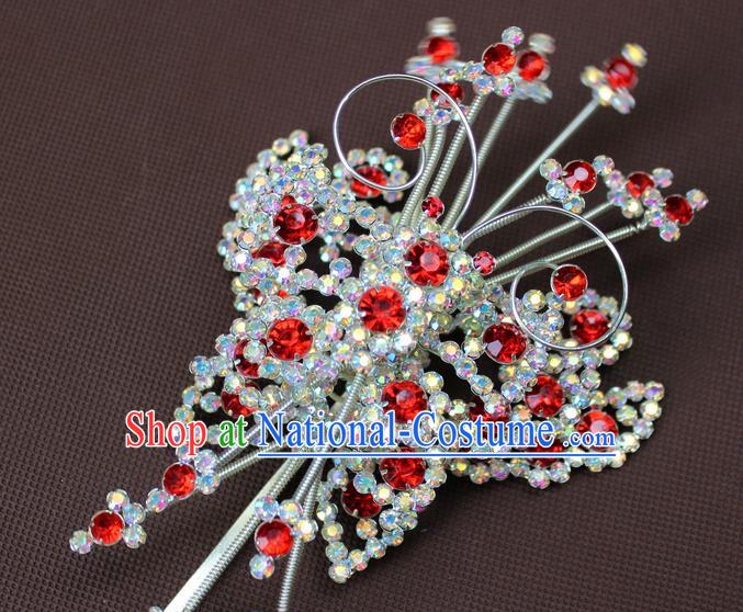 Traditional China Beijing Opera Actress Hair Accessories Hairpins, Chinese Peking Opera Diva Butterfly Hair Stick Headwear